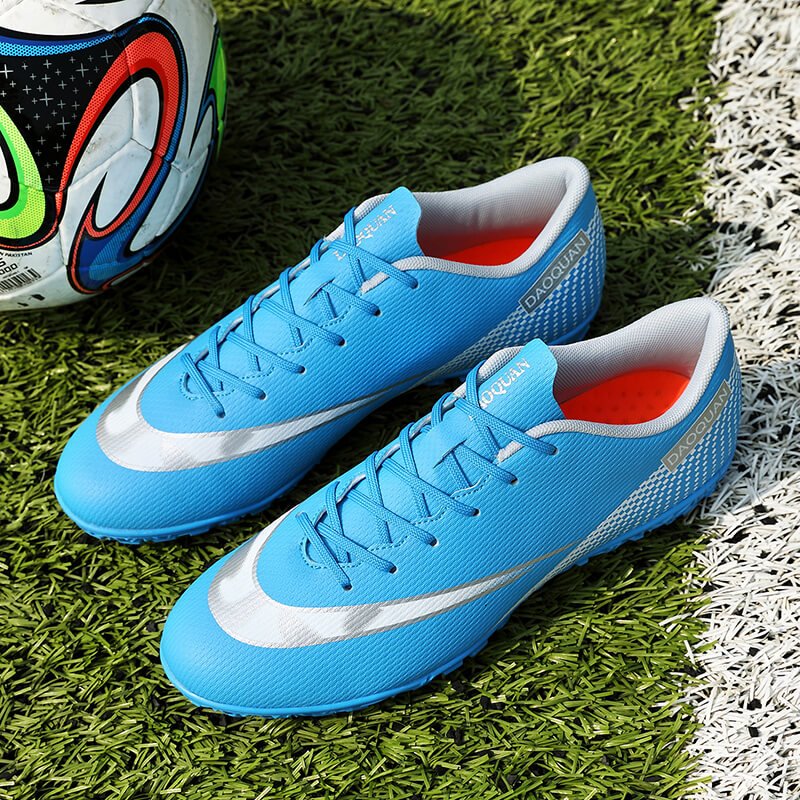 Men Women Professional Football Boots TF Kids Students Soccer Shoes Cleats Sport Sneakers size 32-47