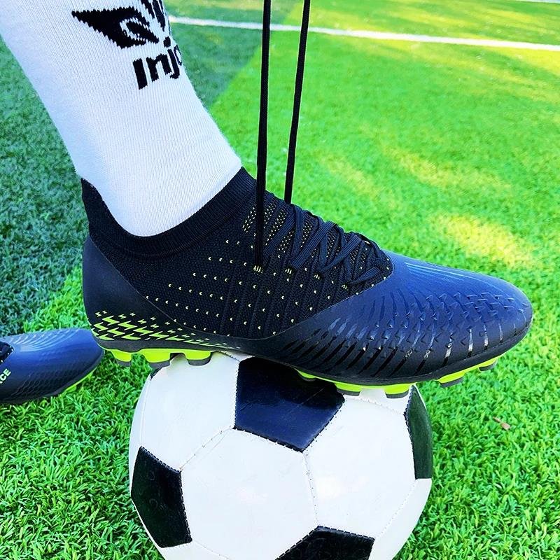 Men's Football sneaker Fieldboot Outdoor Lawn Special Long Cleats High Top Team Sports Football Boots Wear Resistance Size 37-45