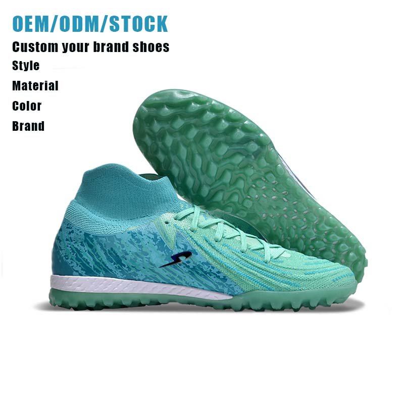 Wholesale customization factory New Football Shoes Men's High Top Outdoor Football Training Shoe Customized sneakers