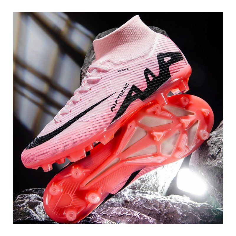 Adult football shoes High tops male students long nails AG broken nails TF training Men's and women's professional soccer boots
