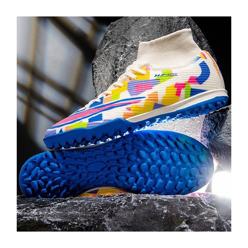Adult football shoes High tops male students long nails AG broken nails TF training Men's and women's professional soccer boots