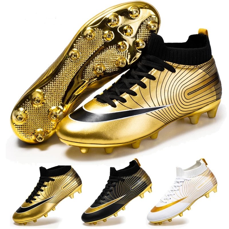 2021Turf Indoor Men Women Soccer Shoes Kids Futsal Cleats Hard Court Training FG Football Boots Sport Sneakers Size 35-45