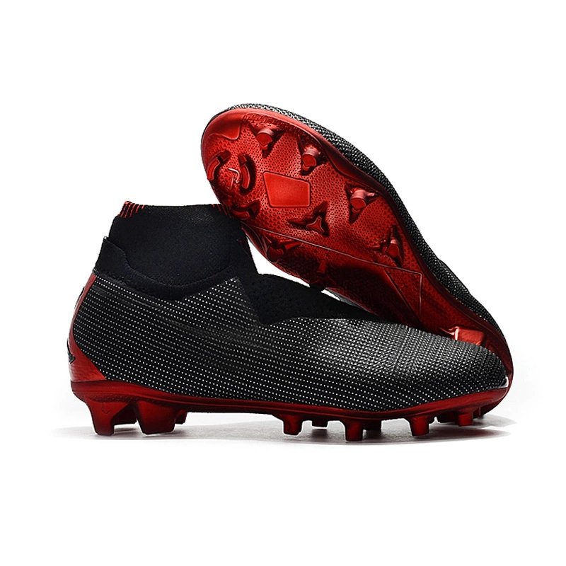 Wholesale elastic stretch upper cr7 football boots for men TPU out sole Fast delivery botines de futbol 11 professional FG cleat