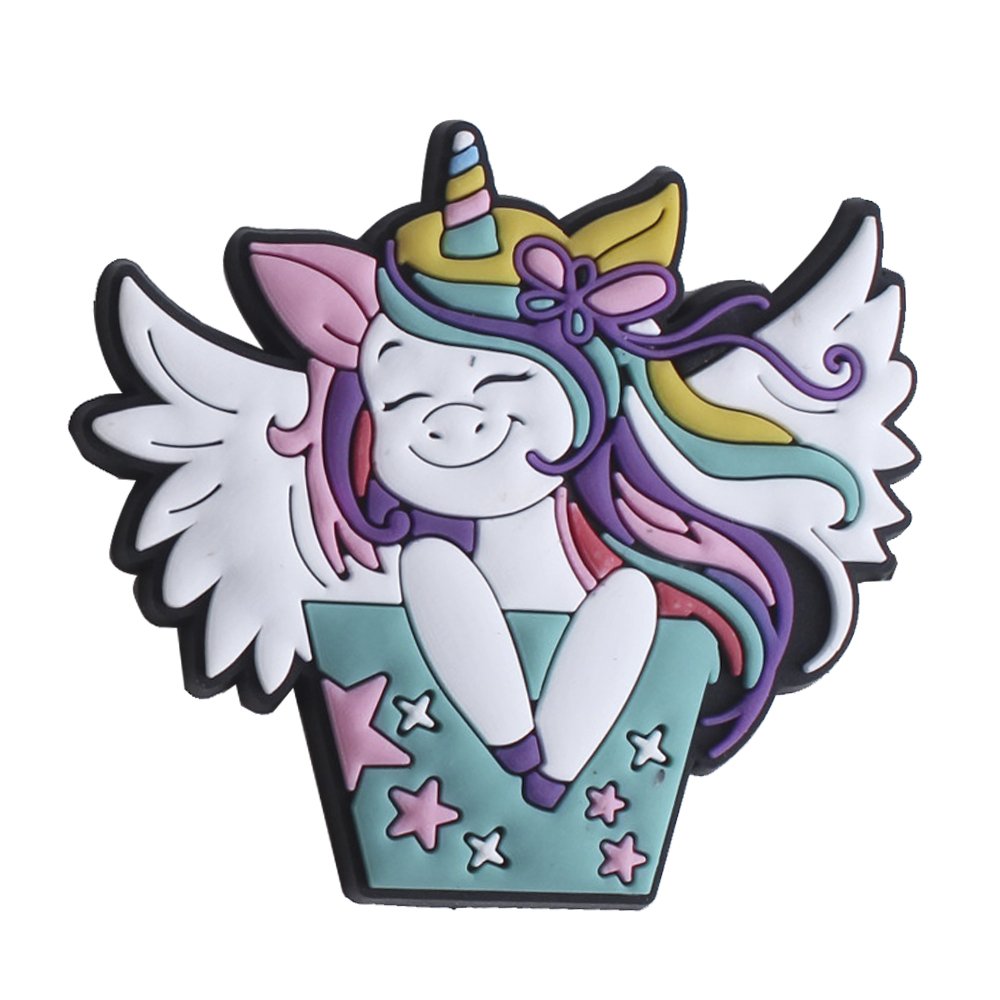 2023 New Arrival Wholesale PVC Custom Design Variety Kawaii Cute Cartoon Characters Unicorn Shoe Charms Decorations Accessories