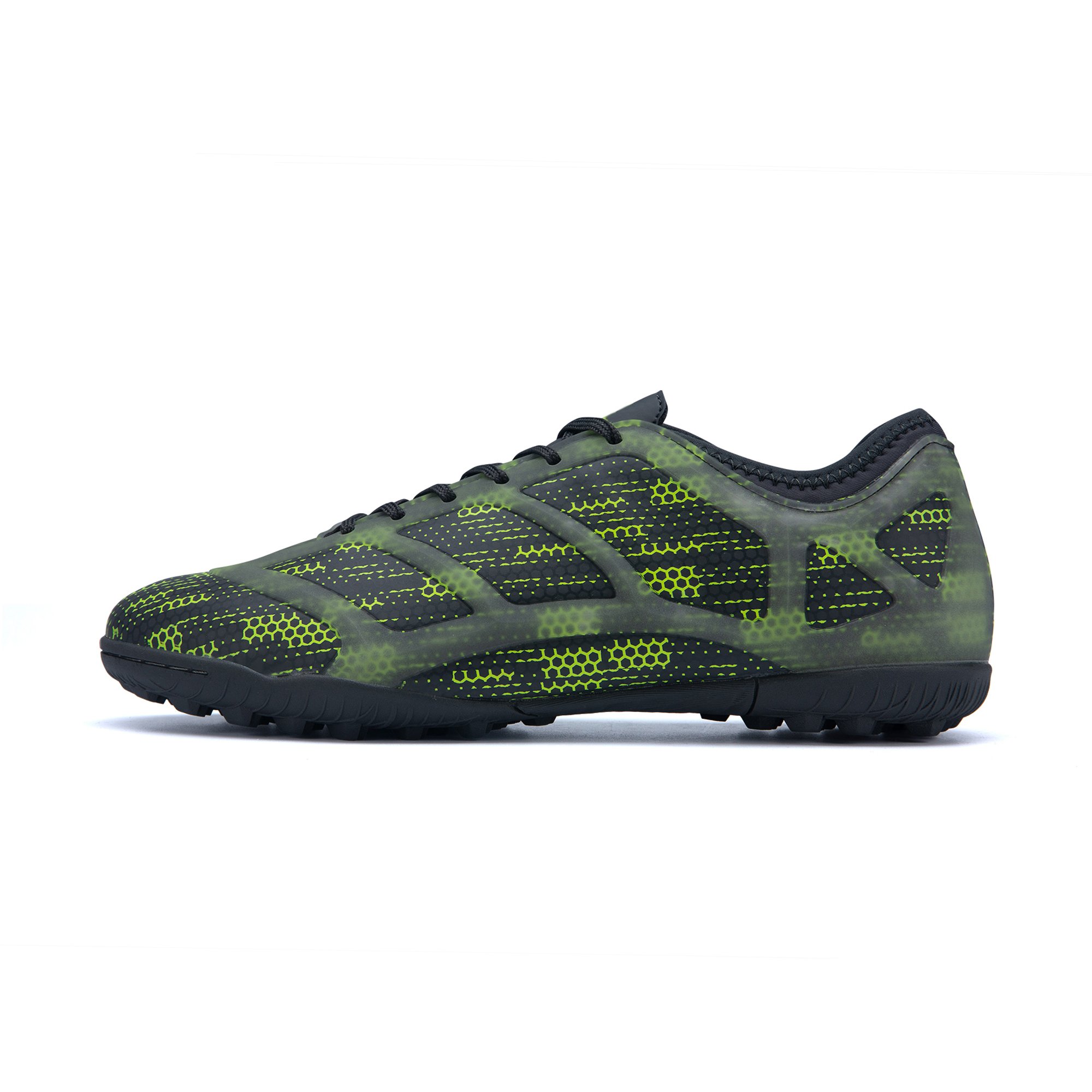 Luson Durable Adult Boy Football Turf Soccer Shoes Training Cleats with Rubber Insole for All Seasons US Size