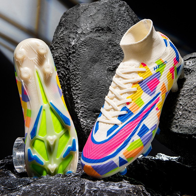 2024 New Design Custom Wholesale High Quality Original Football Boots High Ankle Outdoor Turf FG Soccer Shoes for Kids Adults