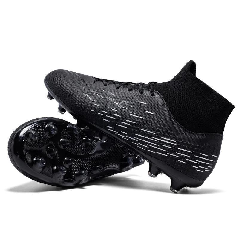 Men Soccer Shoes Training Sport Footwear 2023 Trend Men's Sneakers 34-45 Adult Kids TF/FG High Ankle Football Boots Cleats Grass