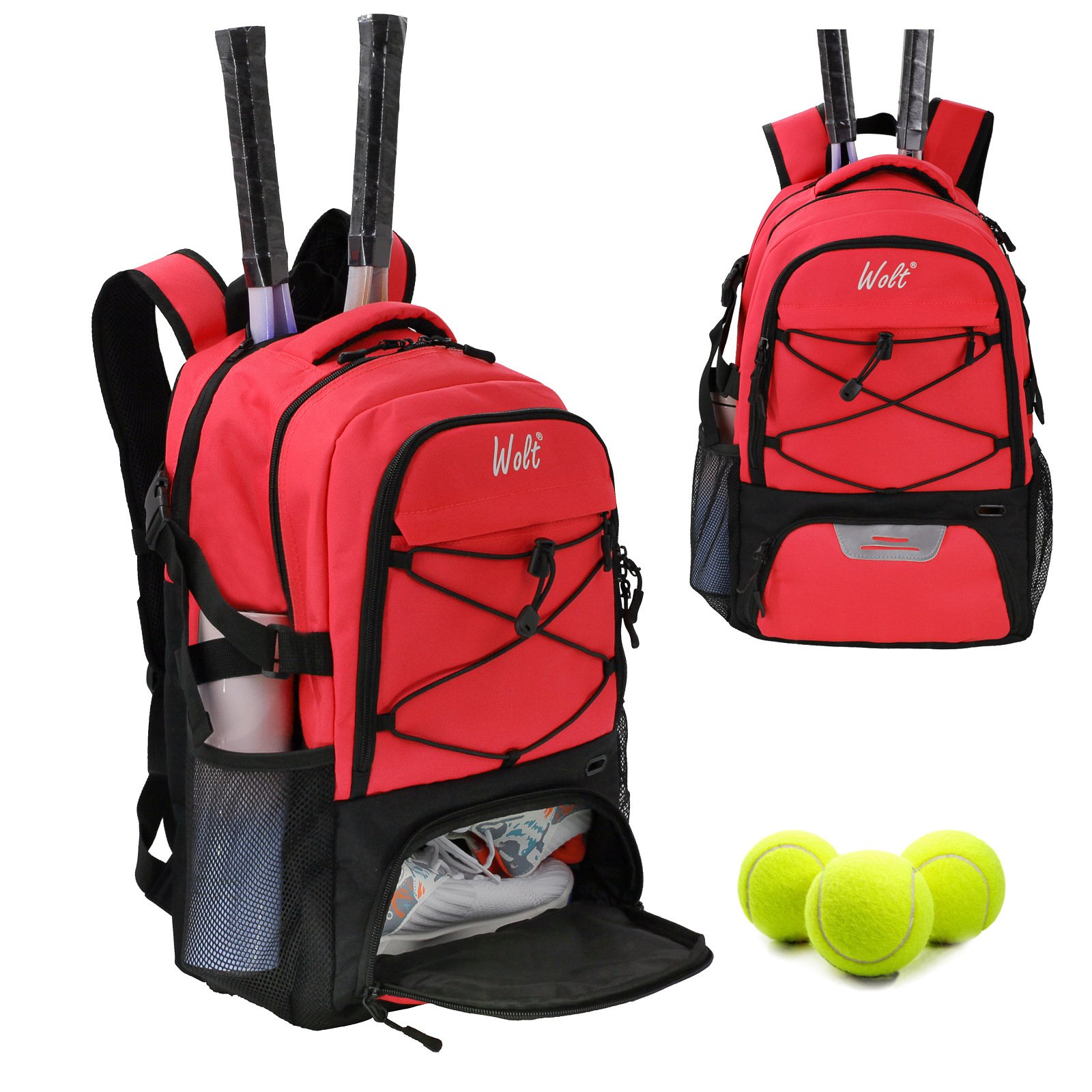 Custom large capacity Gym racket bags PU baseball backpack pickleball bag casual sports Gym Paddle backpacks