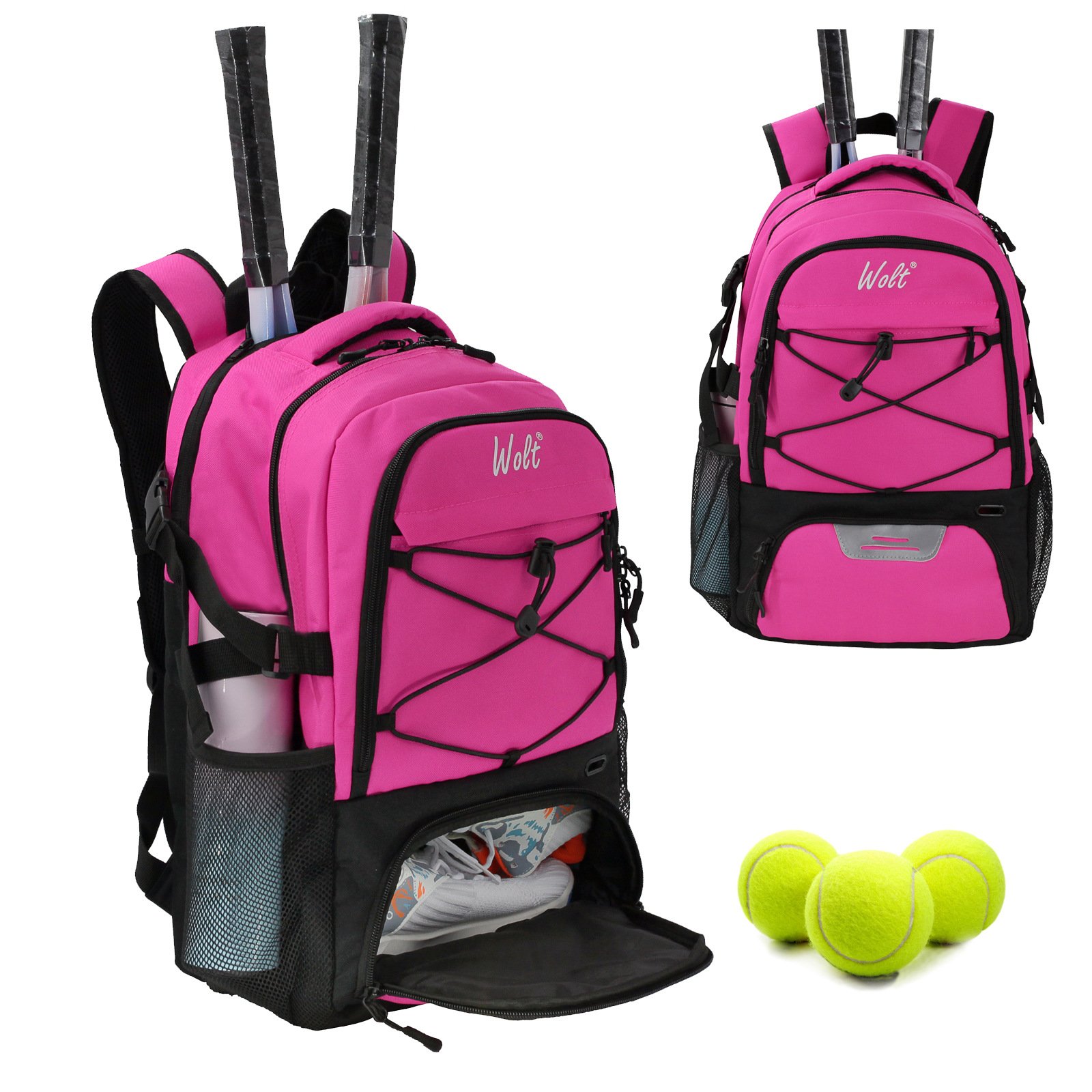 Custom large capacity Gym racket bags PU baseball backpack pickleball bag casual sports Gym Paddle backpacks