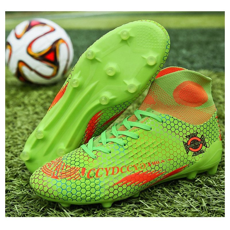 Hot Sell New Style Football boots for men High Top Leather Rubber Cheap Big or Little Boys Training School Soccer Shoes