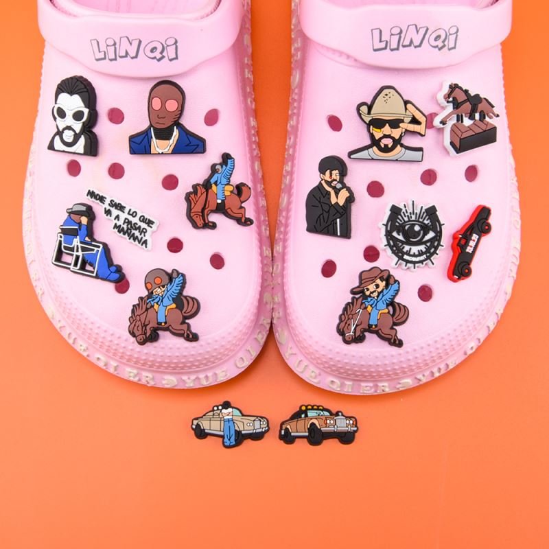 christmas mexican anime cartoon custom clog PVC sports drink soccer karol g bad bunny designer shoe charms