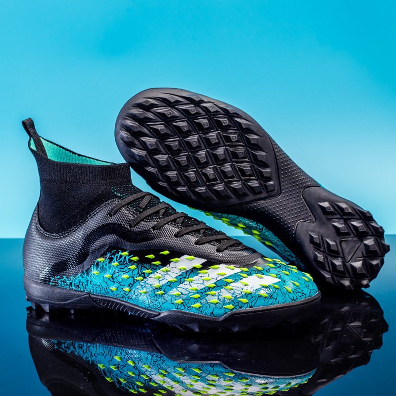 High-end Romaxi high-top soccer shoes men's women's students AG long spikes TF broken spikes athletic training shoes EVA
