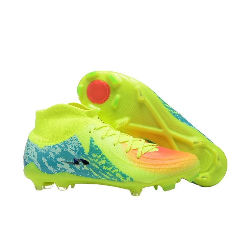 Professional supplier customizes football boots, knitted breathable futsal clean soccer boots for men
