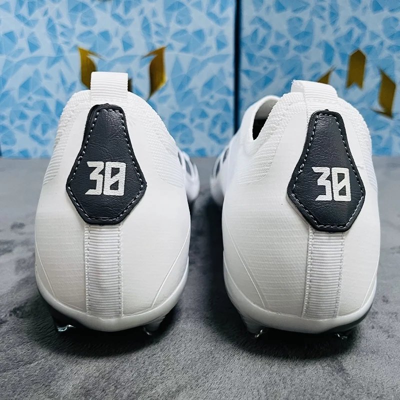 Without Lace Mens Soccer Shoes SLIP-ON Non-Slip Turf Soccer Cleats for Kids TF/FG Training Football Boots Chuteira Campo