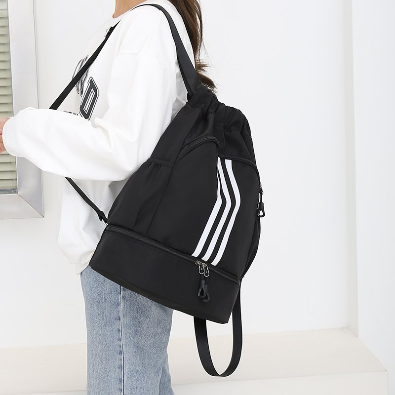 Polyester Shopping Drawstring Bag Draw String Bags Sport Gym Backpack Shopping Bags With Logos with Shoe Compartment