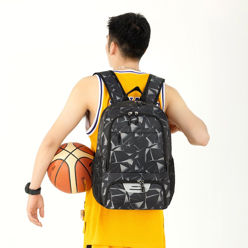 OEM ODM Nylon Sport Basketball Backpack Gym Volleyball Soccer Football Backpack With Separate Ball and Shoes Pocket
