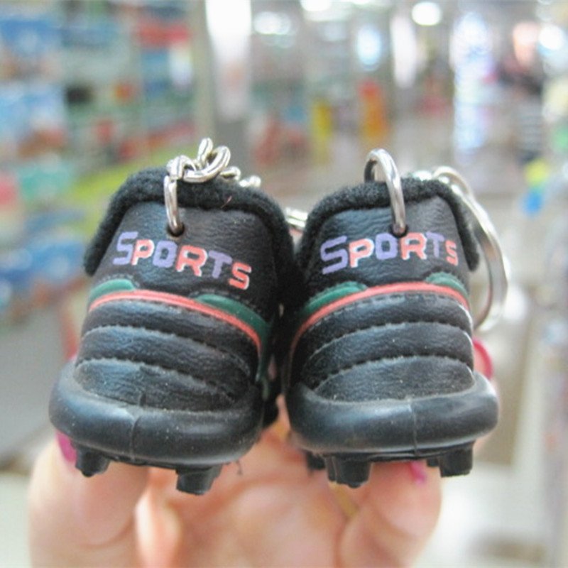 Brasil football mini soccer shoes keychain PVC football shoes key chain 3d shoe key chains custom logo promotional gift