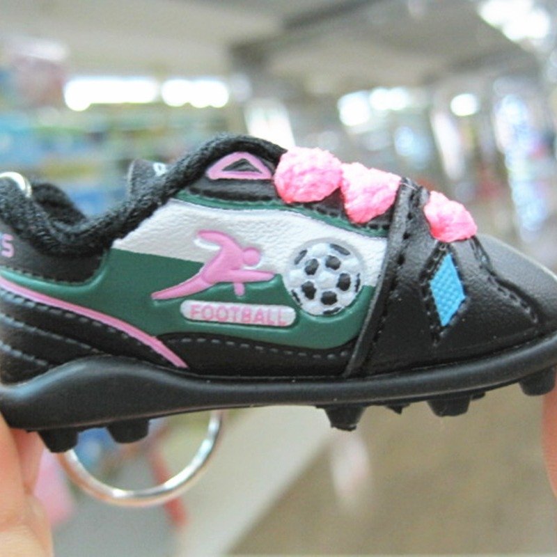 Brasil football mini soccer shoes keychain PVC football shoes key chain 3d shoe key chains custom logo promotional gift