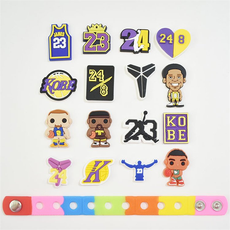 Custom Wholesale Pvc Australian Basketball Soccer Football Sports Team Logo Shoe Charms