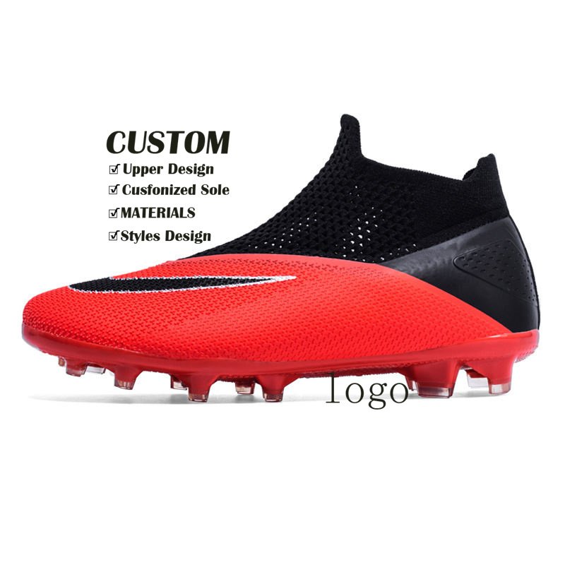 ODM OEM Factory Custom Soccer boots men's TF crushed spikes AG Football Match Training Winning Shoes Boy Soccer Shoes For Man