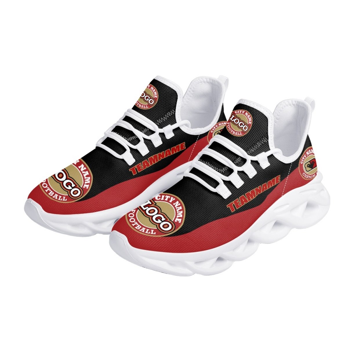 Fashion Trademark Soccer American Football Team Shoes Flat Sports Sneakers Unisex Women Men Casual Custom Sneakers Shoes Logo