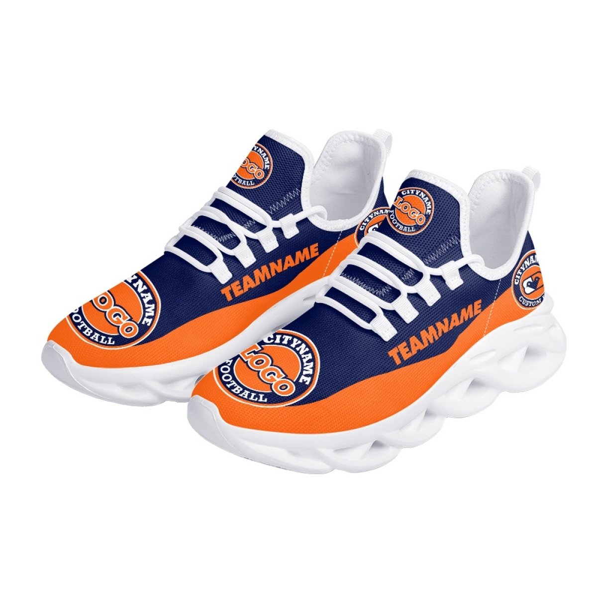 Fashion Trademark Soccer American Football Team Shoes Flat Sports Sneakers Unisex Women Men Casual Custom Sneakers Shoes Logo