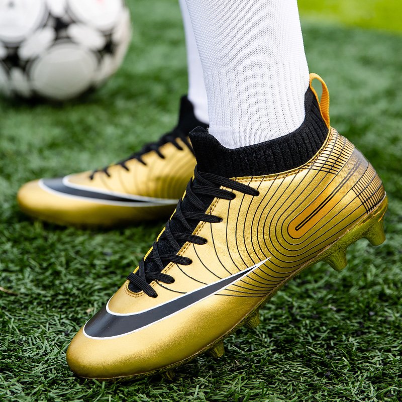 Golden Spikes Sneakers Soccer Shoes football trainer shoes fashion Student Soccer Shoe
