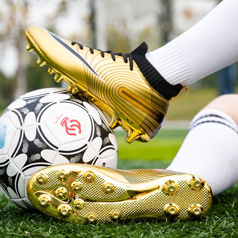 Golden Spikes Sneakers Soccer Shoes football trainer shoes fashion Student Soccer Shoe