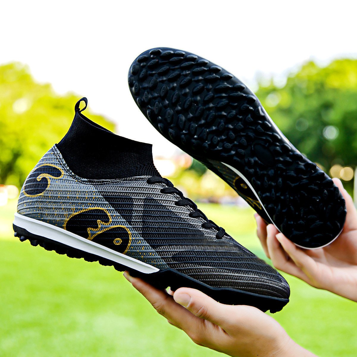 Autumn soccer shoes for men and women models broken spikes long spikes professional training shoes boys sports soccer shoes