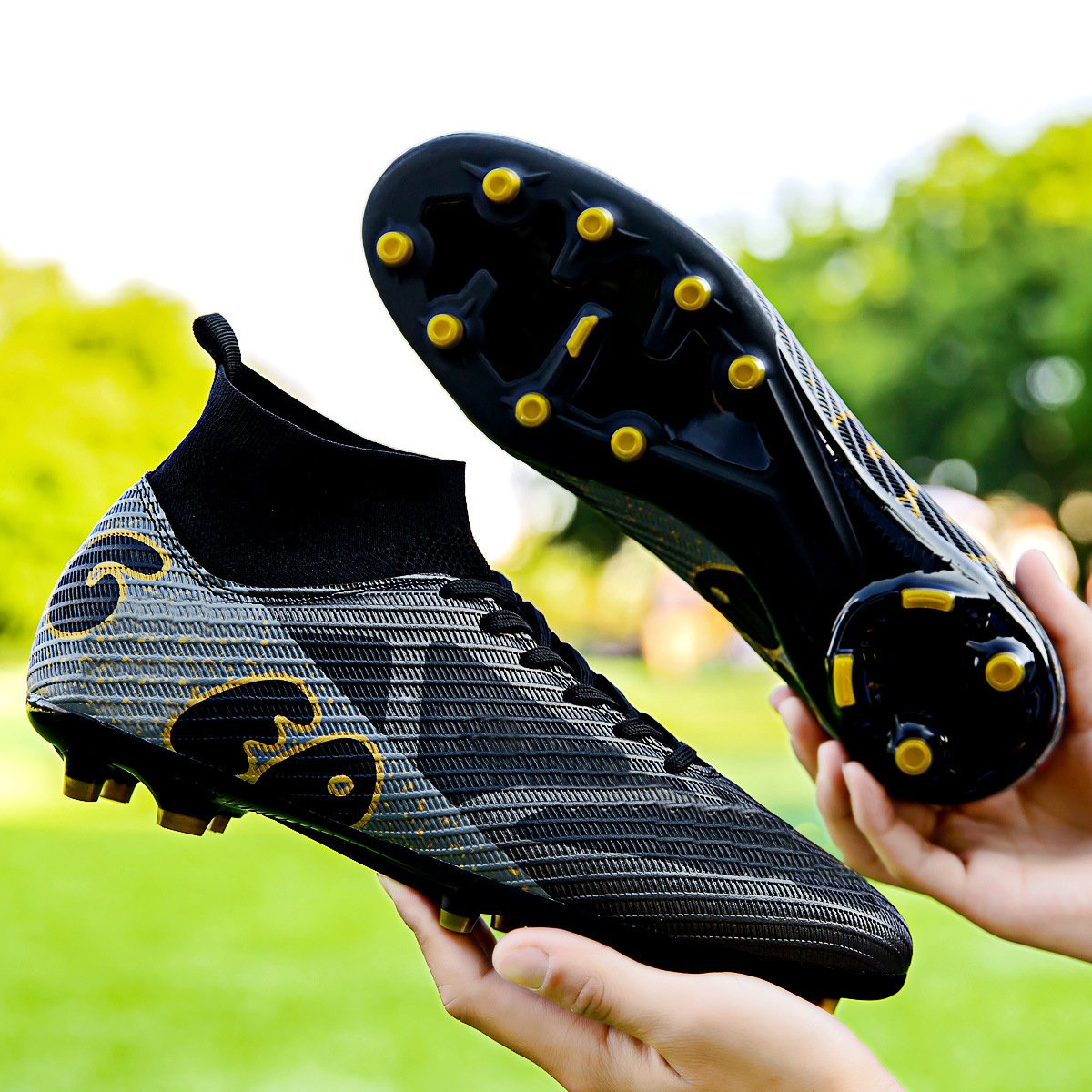 Autumn soccer shoes for men and women models broken spikes long spikes professional training shoes boys sports soccer shoes