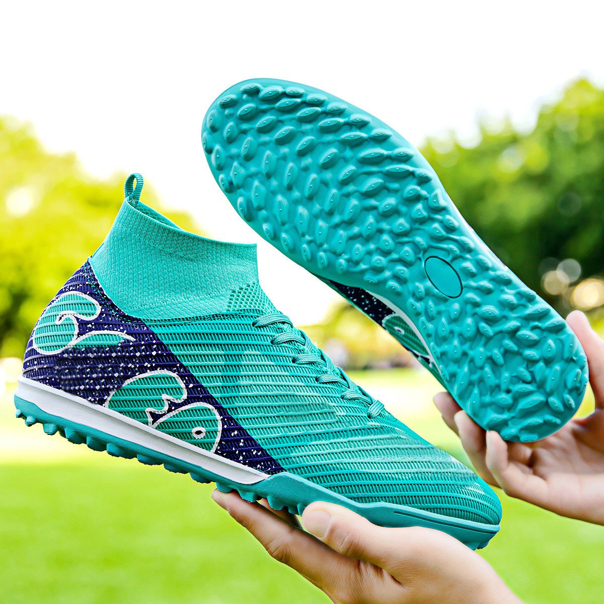 Autumn soccer shoes for men and women models broken spikes long spikes professional training shoes boys sports soccer shoes