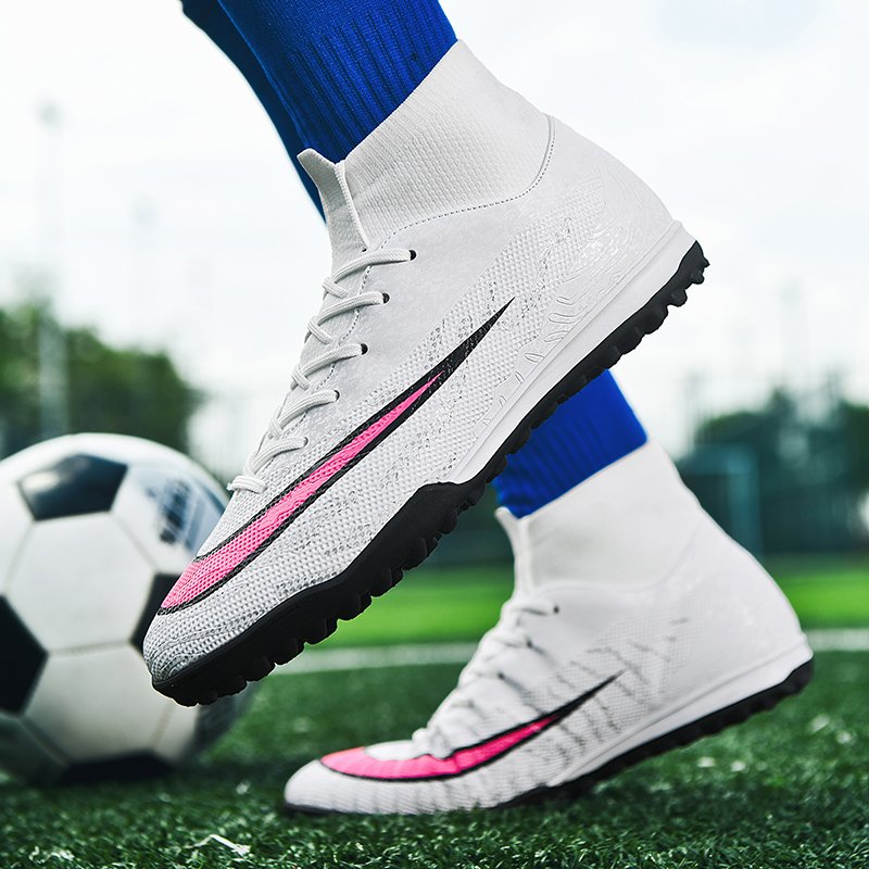 Customize OEM Fg Ag High Top Professional Outdoor Alta Calidad Soccer Shoes Rugby Boots American Football Soccer Cleats For Men