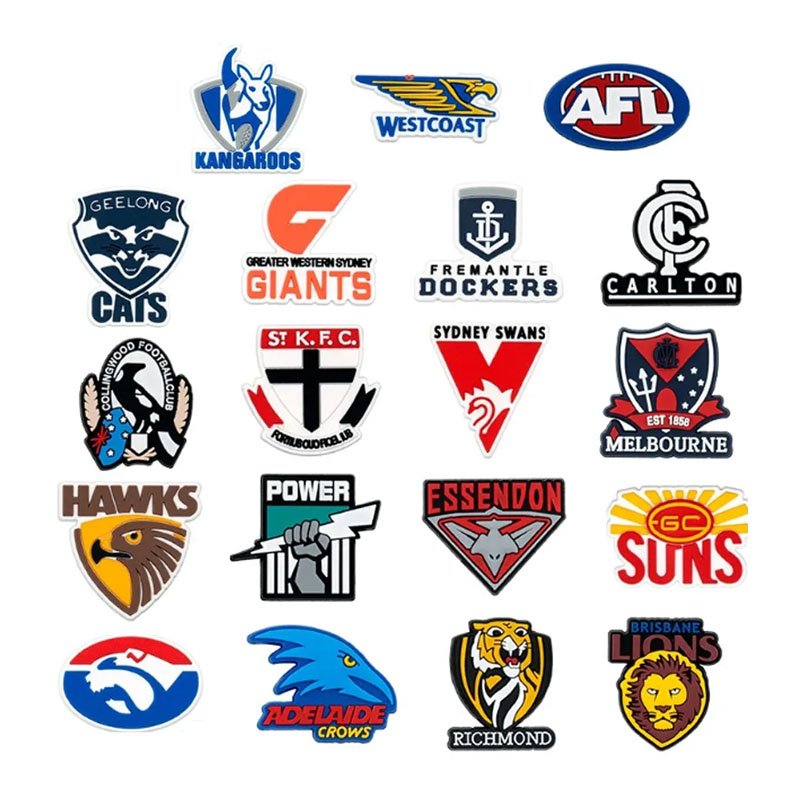 AFL shoe charm aussie football NRL Rugby australian shoe charm maori flag for nz rarotonga new zealand NZ charm