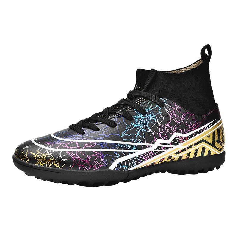 2024 hot sale Mens Soccer Shoes Cristiano Ronaldo Football Boots Knitted High Low Solid FIRM Cleats size 32-47