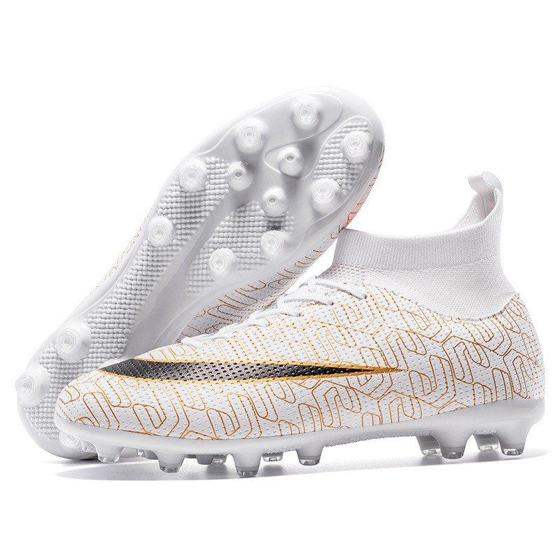 Wholesale boys Football shoes Lightweight High-Top Cleats Professional Training Breathable soccer shoes boots For big kid