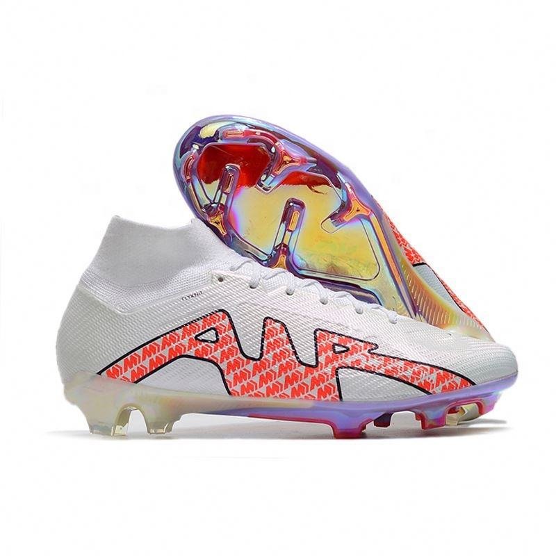 Wholesale Professional Spikes Training Athletic soccer cleats soft ground Superfly High Ankle Outdoor Training SG Football Boots