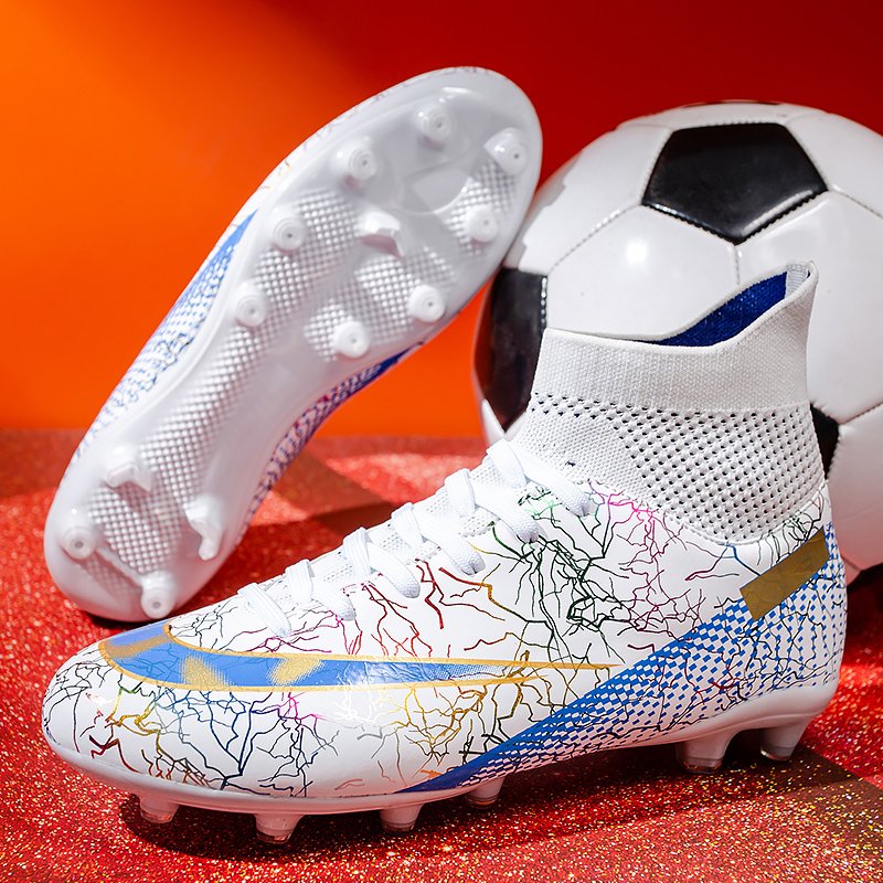 Brand Logo Custom High Top Professional AG TF Plus EU 47 48 US 13 14 Size Leather Training Football Shoes Soccer Boots for Men
