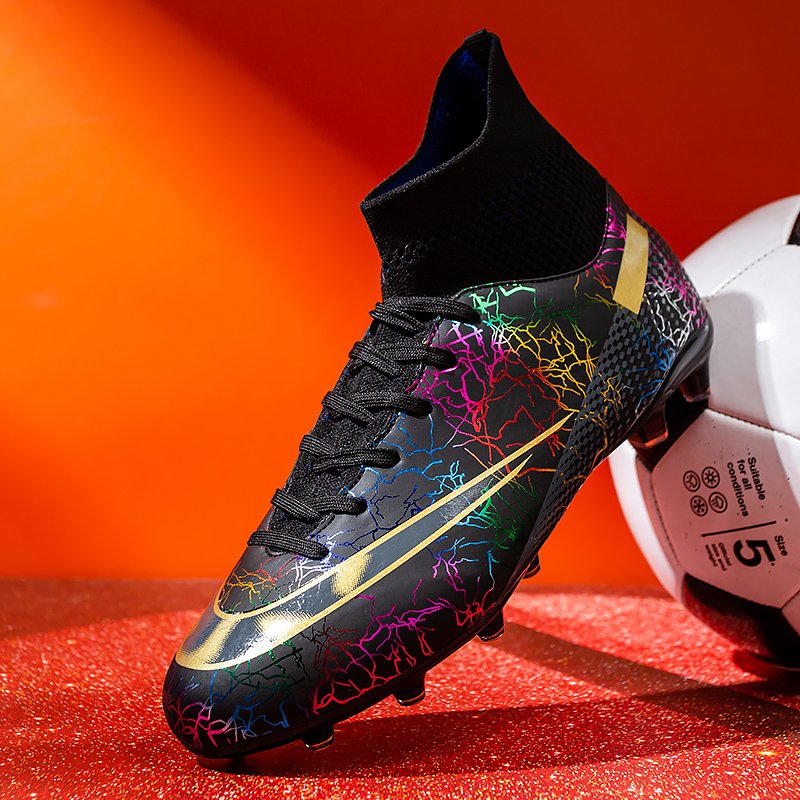 Brand Logo Custom High Top Professional AG TF Plus EU 47 48 US 13 14 Size Leather Training Football Shoes Soccer Boots for Men