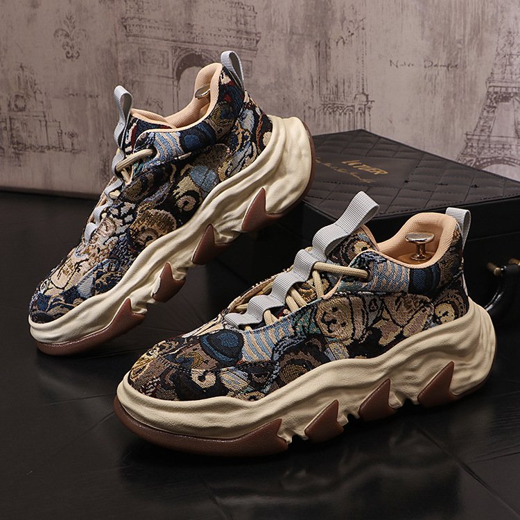 2024 Autumn New Men's Casual Sports Shoes Soft Sole Flat Lace-Up Walking Skateboard Shoes Durable Canvas Upper EVA/Rubber Insole