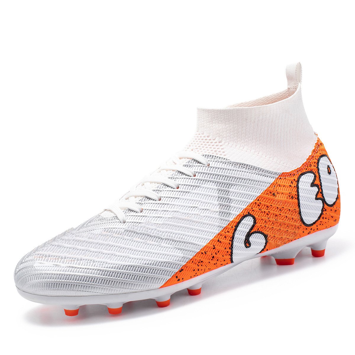 Kids Firm Ground Soccer Cleats Boys Girls Athletic Outdoor Football Shoes