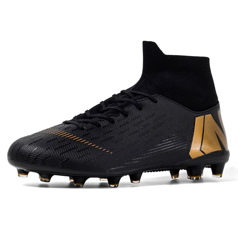 China Factory's Professional Men's Soccer Boots High Cut Turf Football Sneakers with Custom Features Outdoor Sport Shoes