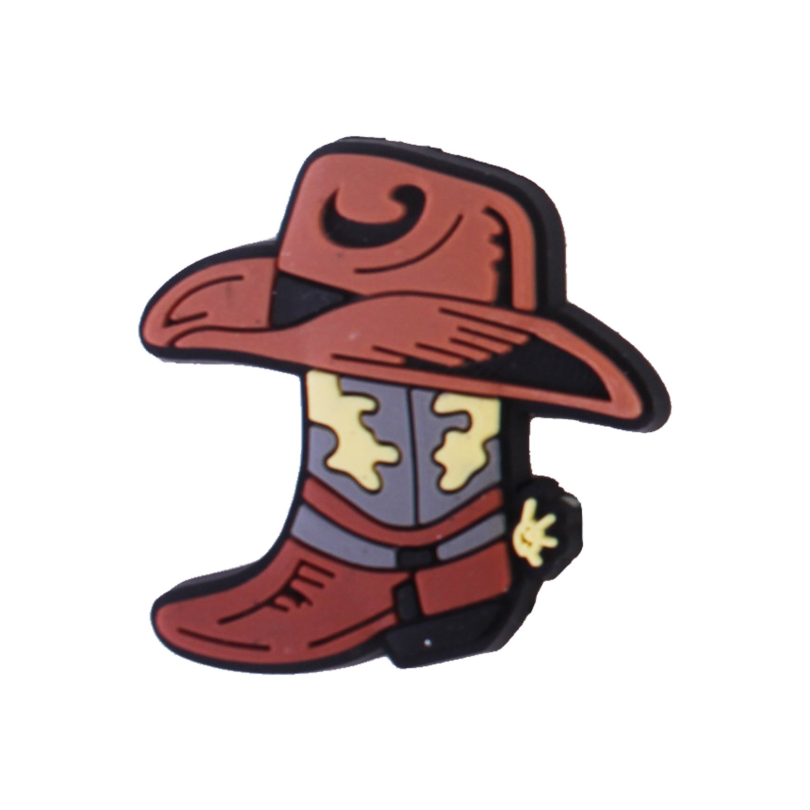 Regional Culture 2023 New Arrival Wholesale PVC Design Absorbing Texas Cowboy Shoe Charms Decorations Accessories Ornaments