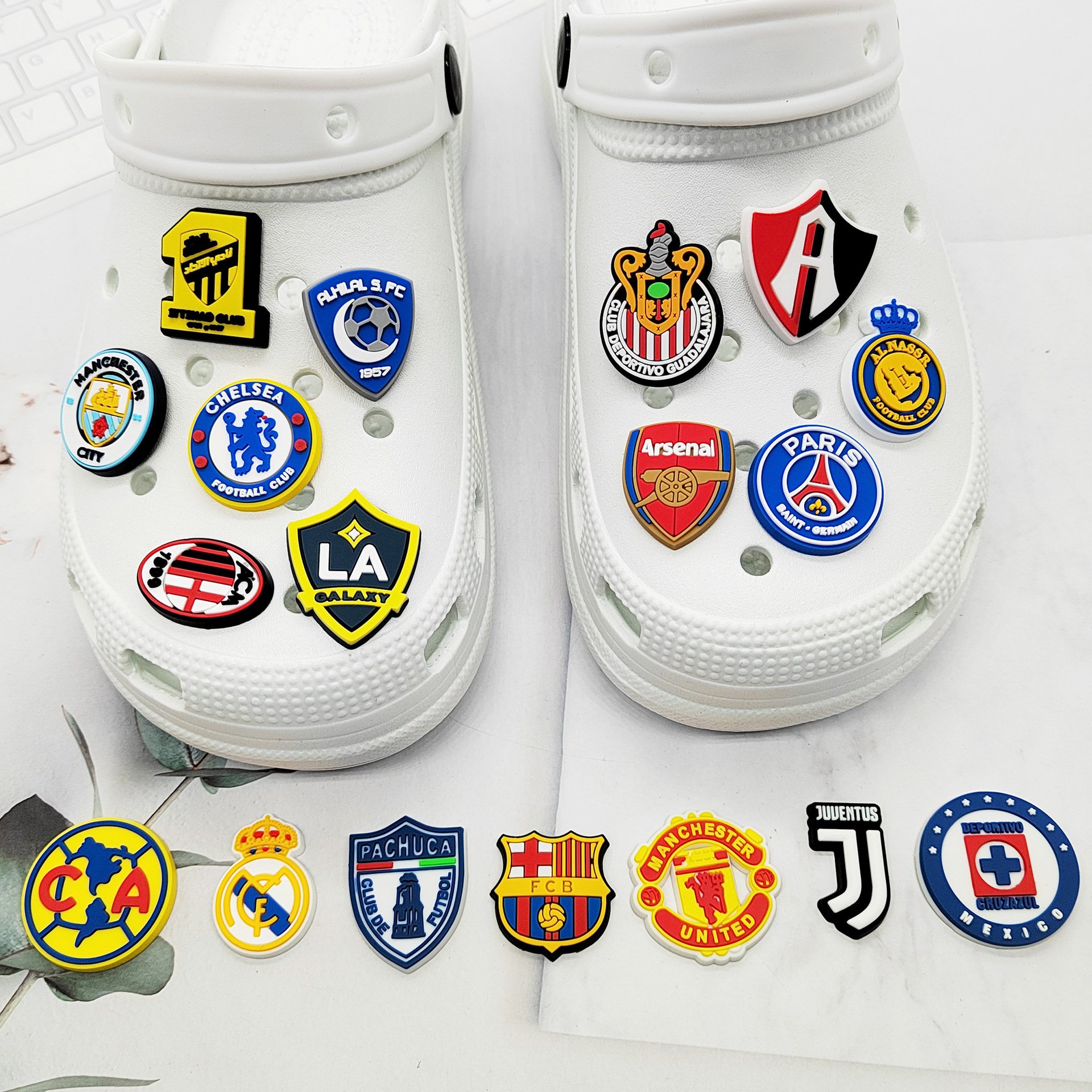 Hot Selling Soccer Shoe Charms soccer shoe lace charms Decorations Accessories summer shoe charm
