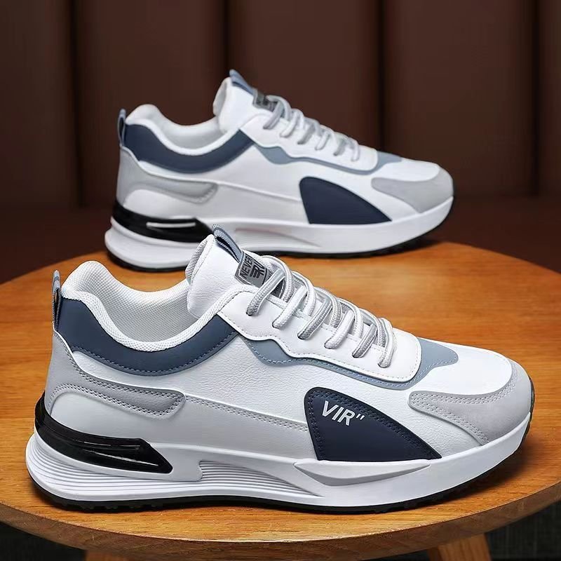 2024 Fashion new men's leisure sports increase walking shoes sports skateboard shoes lace-up walking shoes