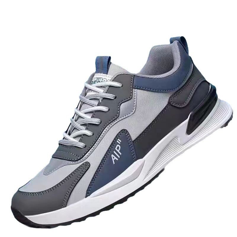 2024 Fashion new men's leisure sports increase walking shoes sports skateboard shoes lace-up walking shoes