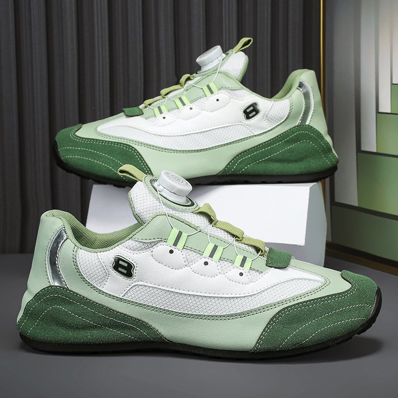 Hot Sell Men's Shoes Casual Mesh Up Breathable Round Toe Low Top Rotary Buckle Outdoor Men's Wailking Shoes