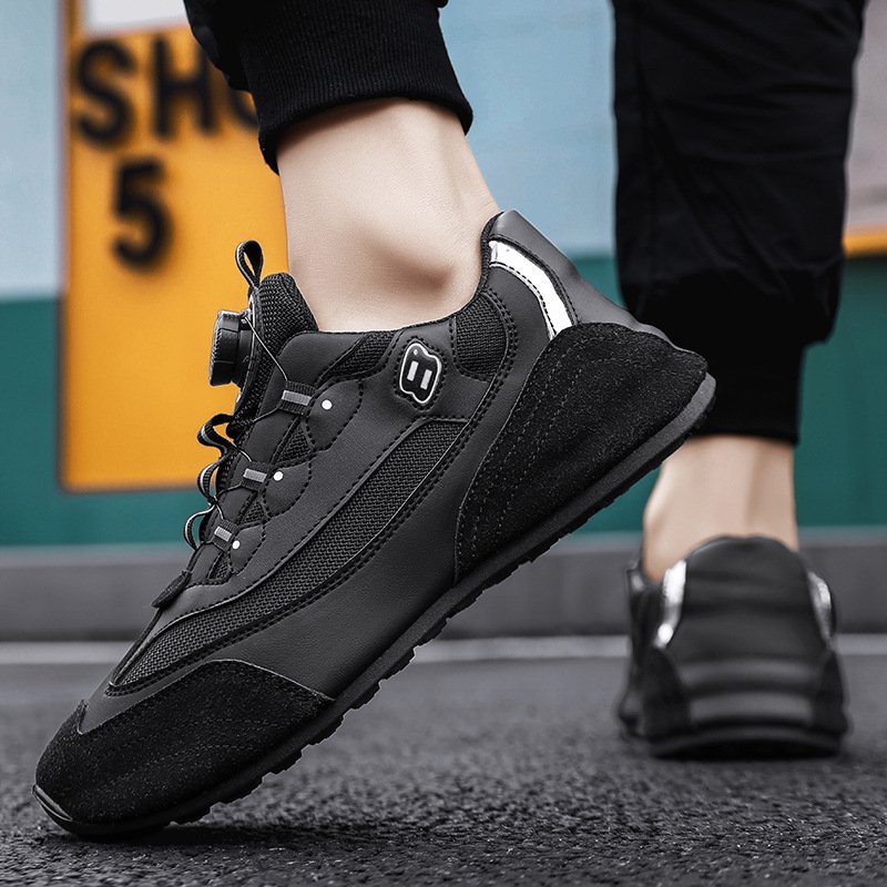 Hot Sell Men's Shoes Casual Mesh Up Breathable Round Toe Low Top Rotary Buckle Outdoor Men's Wailking Shoes