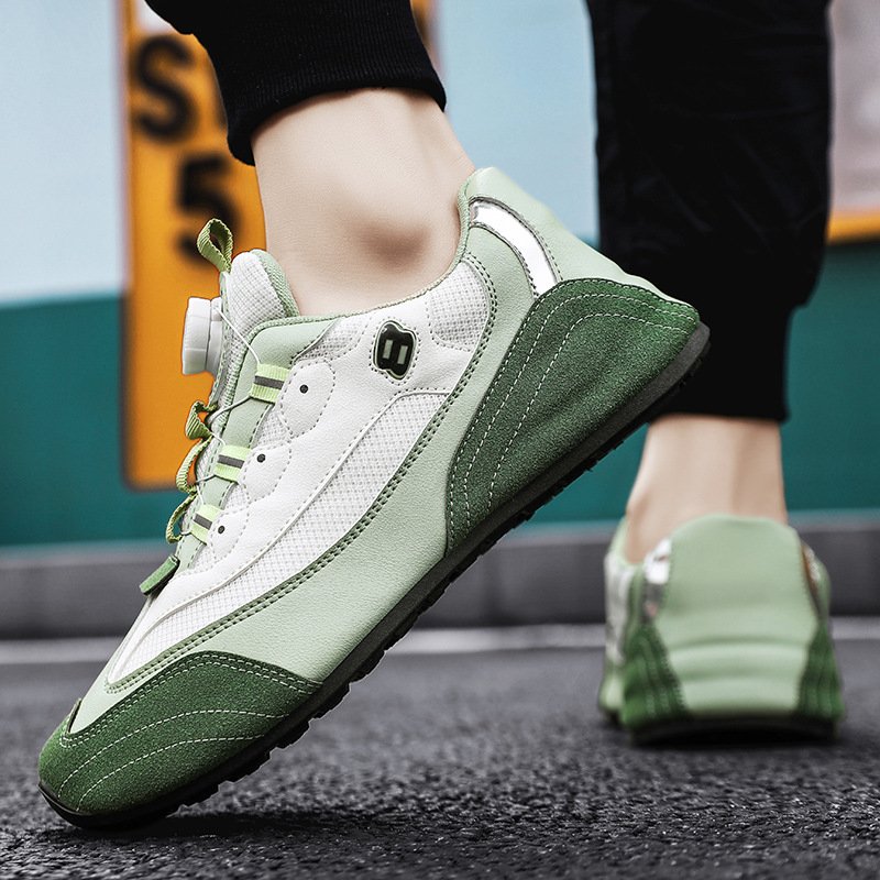 Hot Sell Men's Shoes Casual Mesh Up Breathable Round Toe Low Top Rotary Buckle Outdoor Men's Wailking Shoes