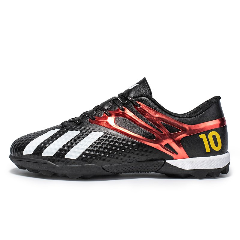 Men's Gold Plated Tech FG Futsal Boots Non-Slip Rubber Outsole Football Sneakers for Soccer for All Seasons