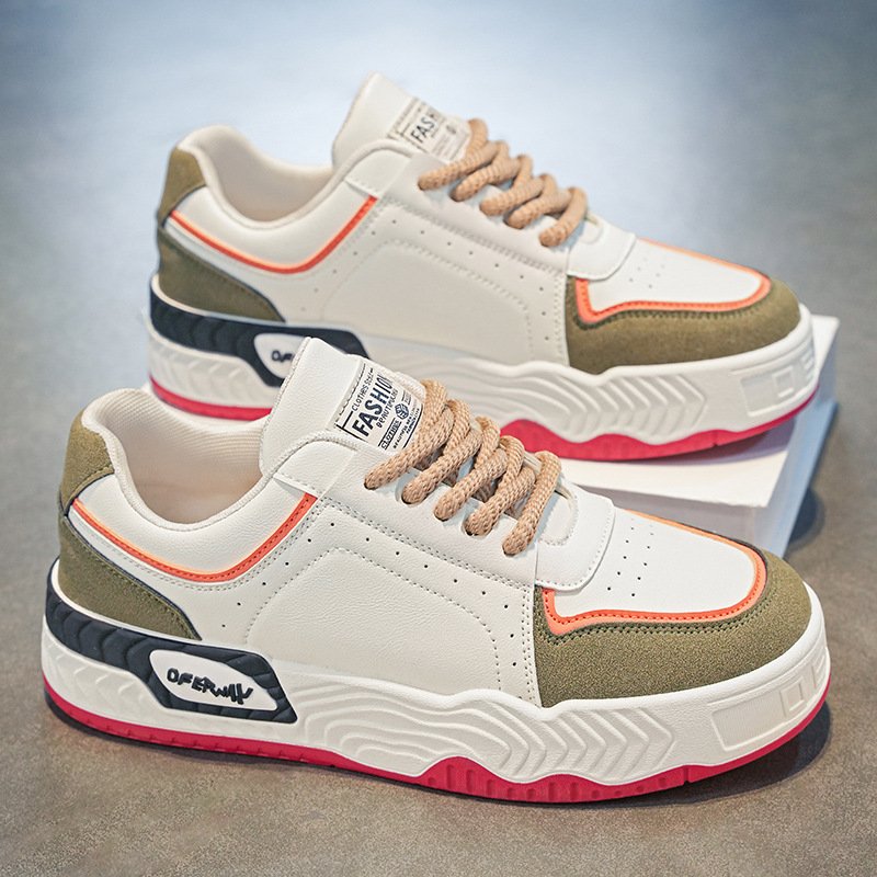 Autumn and winter fashion design new men's casual sports shoes soft sole increase casual skateboard shoes lace-up walking shoes